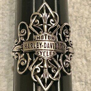 Harley-Davidson® Sterling Silver Gypsy Filigree Shield Ring